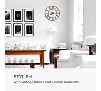 Queensway 60 Horloge murale cadre métallique silencieux Ø 60 cm