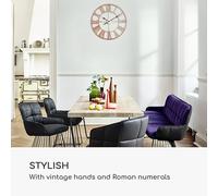 Queensway 60 Horloge murale cadre métallique silencieux Ø 60 cm