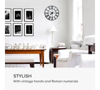 Queensway 60 Horloge murale cadre métallique silencieux Ø 60 cm