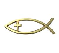 QUEENYARD Autocollants de Voiture Motif Poisson Sauveur Ichthys, Motifs adhésifs, Autocollants Religieux pour vitres de Voiture, Ordinateurs Portables et Bagages