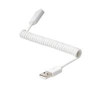 QUEENYARD Câble adaptateur USB 2.0 mâle vers femelle spiralé 1 m rallonge télescopique à ressort pour le chargement