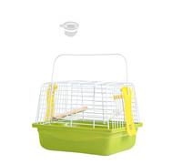 QUEENYARD Cage de transport pour oiseaux, cage en fil de fer pour perroquets, conures perruches avec plateau amovible et perchoir confortable