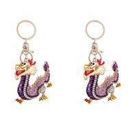 QUEENYARD Porte-clés boule en verre miroir en forme de cœur, porte-clés sphérique en verre miroir réfléchissant pour femmes et filles, rose gold, 11x6cm/4.33x2.36inch