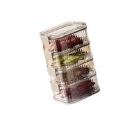 QUEENYARD Récipient de rangement empilable avec couvercle de qualité alimentaire multicouche pour assaisonnements, sel, poivre