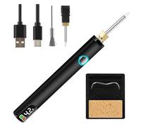 QUEENYARD Stylo brûlant, brûleurs de fil rechargeables pour la fabrication de bijoux et les travaux manuels, température réglable de 330 à 450 ℃ avec 2 embouts de rechange