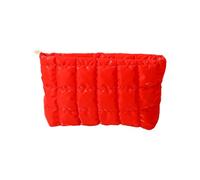 QUEENYARD Trousse de maquillage matelassée en cuir synthétique avec motifs diamants, plusieurs couleurs disponibles
