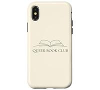 Queer Book Club LGBTQ+ Lecteur de Livre Minimaliste Coque pour iPhone X/XS