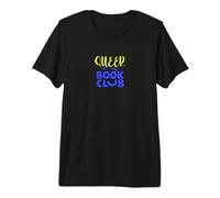 Queer Book Club Typographie Design T-Shirt Haut de Gamme