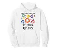 Queer Pride Cheers Queers Gay Pride Flag LGBT Lesbian LGBTQ Sweat à Capuche