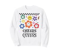 Queer Pride Cheers Queers Gay Pride Flag LGBT Lesbian LGBTQ Sweatshirt