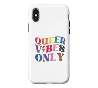 Queer Vibes Only Gay Pride Month LGBTQ Rainbow Pride Lesbian Coque pour iPhone X/XS