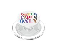 Queer Vibes Only Gay Pride Month LGBTQ Rainbow Pride Lesbian PopSockets PopGrip pour MagSafe