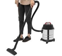Queeucaer Aspirateur eau et poussière avec fonction d'essuyage - Aspirateur eau et poussière - 1500 W, 20 l - Acier inoxydable - Puissance d'aspiration 18 Kpa - IPX4 - Filtration en 4 étapes - Pour la