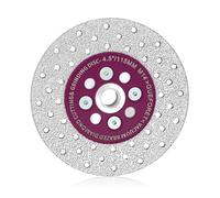 QUEFORET Disque Diamant Carrelage 115mm - Disque à Tronçonner pour Découpe et Meulage de Granit Marbre Béton Porcelaine, avec Flasque M14