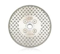 QUEFORET Disque Diamant Carrelage 125mm - Disque à Tronçonner pour Découpe et Meulage de Granit Marbre Céramique Porcelaine Quartz, avec Flasque M14