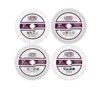 QUEFORET Disques à Tronçonner 75mm 4 Pièces - Disque Carbure pour Bois, Disque Diamant pour Carrelage, Disque Diamanté pour Béton, Disque Diamant pour Acier, Alésage de 10mm