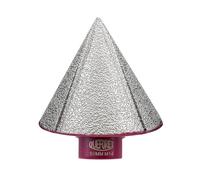 QUEFORET Mèches de Chanfrein Diamant 50mm x M14 - Fraise pour Meuler Arrondir Tailler les Trous dans le Carrelage Céramique Porcelaine Marbre Granit