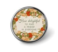 Quel bonheur de trouver un ami en chacun ! Broches à chapeau avec couronne florale orange, insignes inspirants pour la prière en famille, badges amusants pour sacs à dos, chapeaux et sacs pour femmes