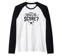 Quel est Le Score ? Humour de Joueur de Tennis Amusant Manche Raglan