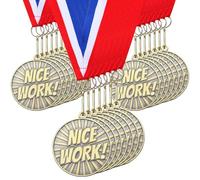 Quelay Lot de 30 médailles dorées de 5,1 cm pour récompenses, gagnants encourageant la participation de l'équipe pour adultes, trophée, prix, cadeau, compétition, fête de remise de diplôme (joli