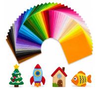 Quelcc 40 Farben Feutrine, 15 x 15 cm Feutrine Loisir Creatif, Feuille de Couleur, FeuilleS Couleur 1mm, Tissu Feutrines zum DIY Handwerk Nähen Projekte Manual Decoration