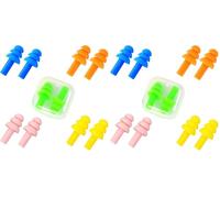 Quelcc Bouchon D'oreille, 5 Paires Bouchon Oreille Piscine, Bouchons D'oreilles Réutilisables Anti Bruit pour Sommeil Protection Auditive Voyage pour La Natation, La Douche, Le Travail (Lot de 2)
