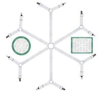 Quelcc Tendeur Drap Housse, Tendeurs De Drap Réglables, Blanc Aattache Drap Housse, Pince Drap Housse avec Pinces Métalliques, pour Drap De Lit, Attache pour Draps, Planche à Repasser Ou Canapé