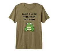Quelle année Cette Semaine a été marquée par Le Stress Grenouille T-Shirt Haut de Gamme