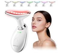 QUELLE Appareil Massage Visage Anti Rides, Masseur Visage Électrique Lifting avec 7 Couleurs LED et EMS, 3 Modes et Chaleur 45°C, Appareil Lifting Visage pour Massage Visage et Cou