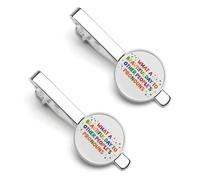 Quelle belle journée ! Respectez les pronoms des autres. 2 pinces à cravate argentées pour homme, rondes, pour mariage, anniversaire, affaires, remise de diplômes.