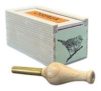 quelle est belle compagnie - appeau individuel pouillot véloce (en coffret bois) marron G