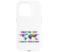 Quelle Heure est-il ? Carte du Fuseau horaire Mondial Coque pour iPhone 15 Pro