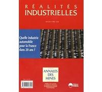 Quelle industrie automobile pour la france dans 20 ans revue realites industriel EDITIONS ESKA (Auteur)