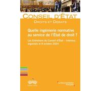 Quelle Ingénierie Normative Au Service De L'état De Droit ? - Les Entretiens Du Conseil D?État - Intérieur, Organisés Le 8 Octobre 2024