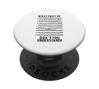 Quelle partie de ne comprenez-vous pas? - Musicien drôle PopSockets PopGrip Adhésif