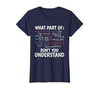 Quelle Partie de ne comprenez-Vous Pas Professeur de mathéma T-Shirt, Femme, Bleu Marine, XS