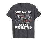Quelle Partie de ne comprenez-Vous Pas Professeur de mathéma T-Shirt, Homme, Chiné Foncé, M