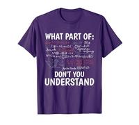 Quelle Partie de ne comprenez-Vous Pas Professeur de mathéma T-Shirt, Homme, Violet, S