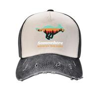 Quelque Part avec Mon Malinois Camping Randonnée Cadeau Casquette de Baseball Chapeaux d’Hiver pour Hommes Casquette de pêche Casquettes de Luxe Garçon Enfant Femmes