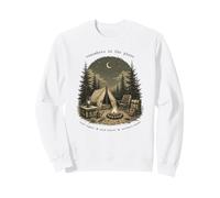Quelque Part dans Les pins Campfire Moon Forest Design Sweatshirt