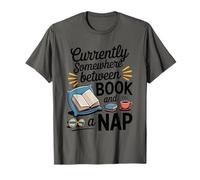 Quelque Part Entre Un Livre et Une Sieste Lecture Confortable T-Shirt