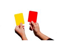 Quelques cartons d'arbitre - jaune et rouge