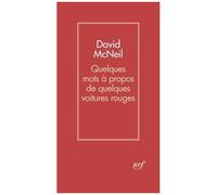 David McNeil – Quelques mots à propos de quelques voitures rouges – broché