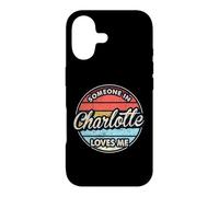 Quelqu'un à Charlotte m'aime City, États-Unis, États-Unis Coque pour iPhone 17