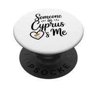Quelqu'un À Chypre M'aime Coeur Drapeau De Chypre PopSockets PopGrip Adhésif