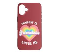 Quelqu'un à Greensboro m'aime City Heart Coque pour iPhone 16 Plus