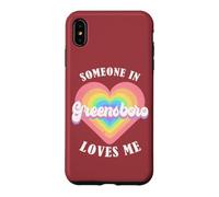 Quelqu'un à Greensboro m'aime City Heart Coque pour iPhone XS Max
