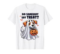 Quelqu'un a-t-il Dit Treat Funny Ghost Dog Trick Or Treat T-Shirt Graphique avec Valeur
