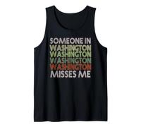 Quelqu'un à Washington me Manque State Retro Vintage Débardeur