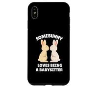 Quelqu'un Aime être Baby-Sitter, Joli Travail de Lapin de Pâques Coque pour iPhone XS Max
